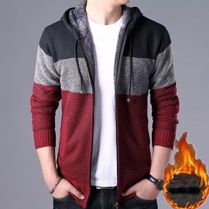 knitted cardigan for men And Women In Padded Velvet